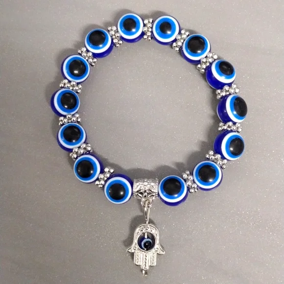 Stylish Evil Eye Stretchy Bracelet New in Package - Picture 1 of 5